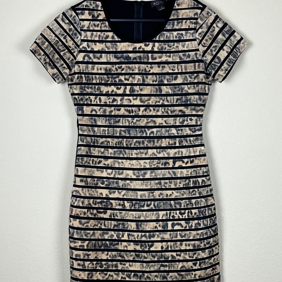 AS by DF Dresses & Skirts - AS by DF Krista Leather Dress Fitted Animal Print; Size S